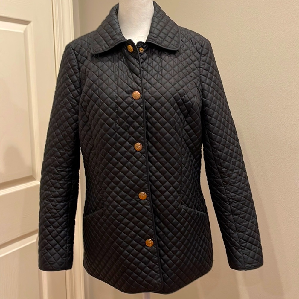 Brooks Brothers quilted women’s fall jacket, size 8, black